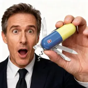 Adulto con expresión esperanzada sosteniendo representación simbólica del tratamiento para TDAH